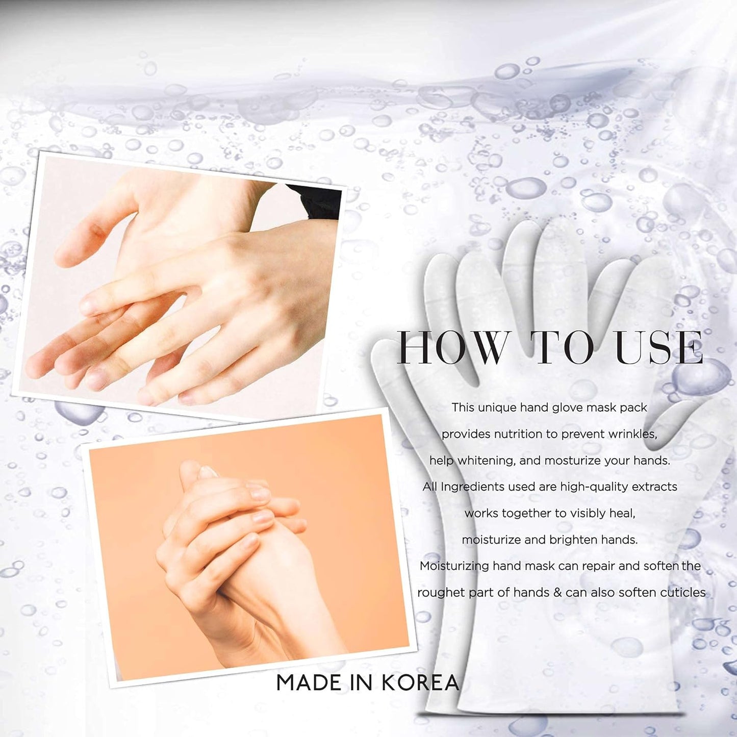 Hand Masks - Moisturizing Fragrant Hand Mask Gloves, Protein Rich Moisturizing Gloves for Dry Skin, Single Use