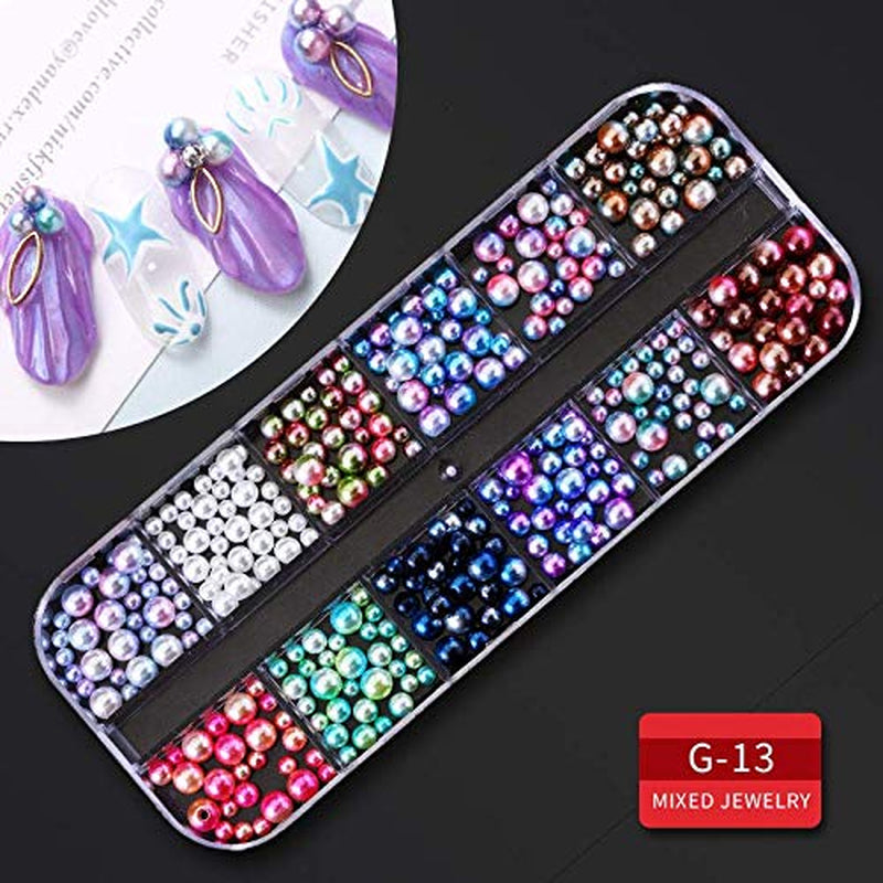 9 Boxes Nail Rhinestones,Nail Gems Nail Diamonds,Nail Art Studs Nail Crystals Nail Sequins for Nails Kit with 1 Tweezers and 3 Pen for Nail Art Supplies Accessories