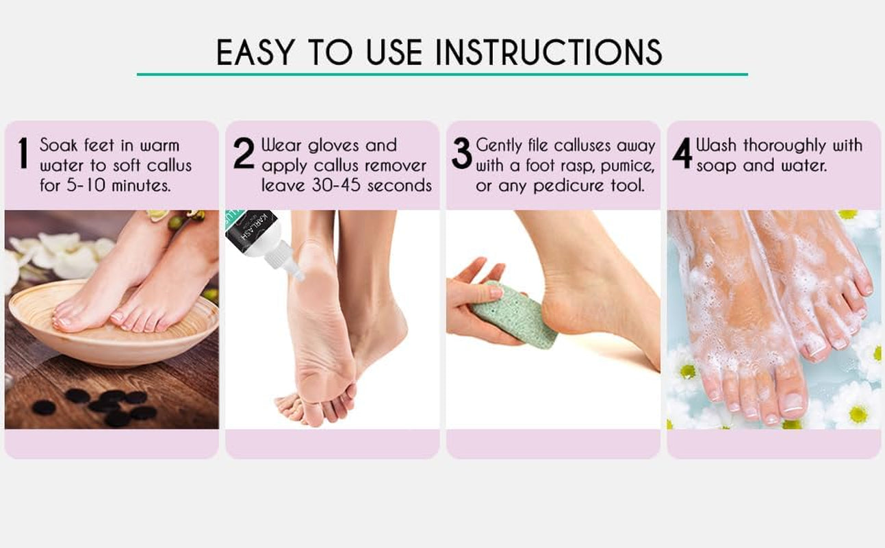 Professional Best Callus Remover Gel for Feet and Foot Pumice Stone Scrubber Kit Remove Hard Skins Heels and Tough Callouses from Feet Quickly and Effortless 4 Oz (1 Bottle)