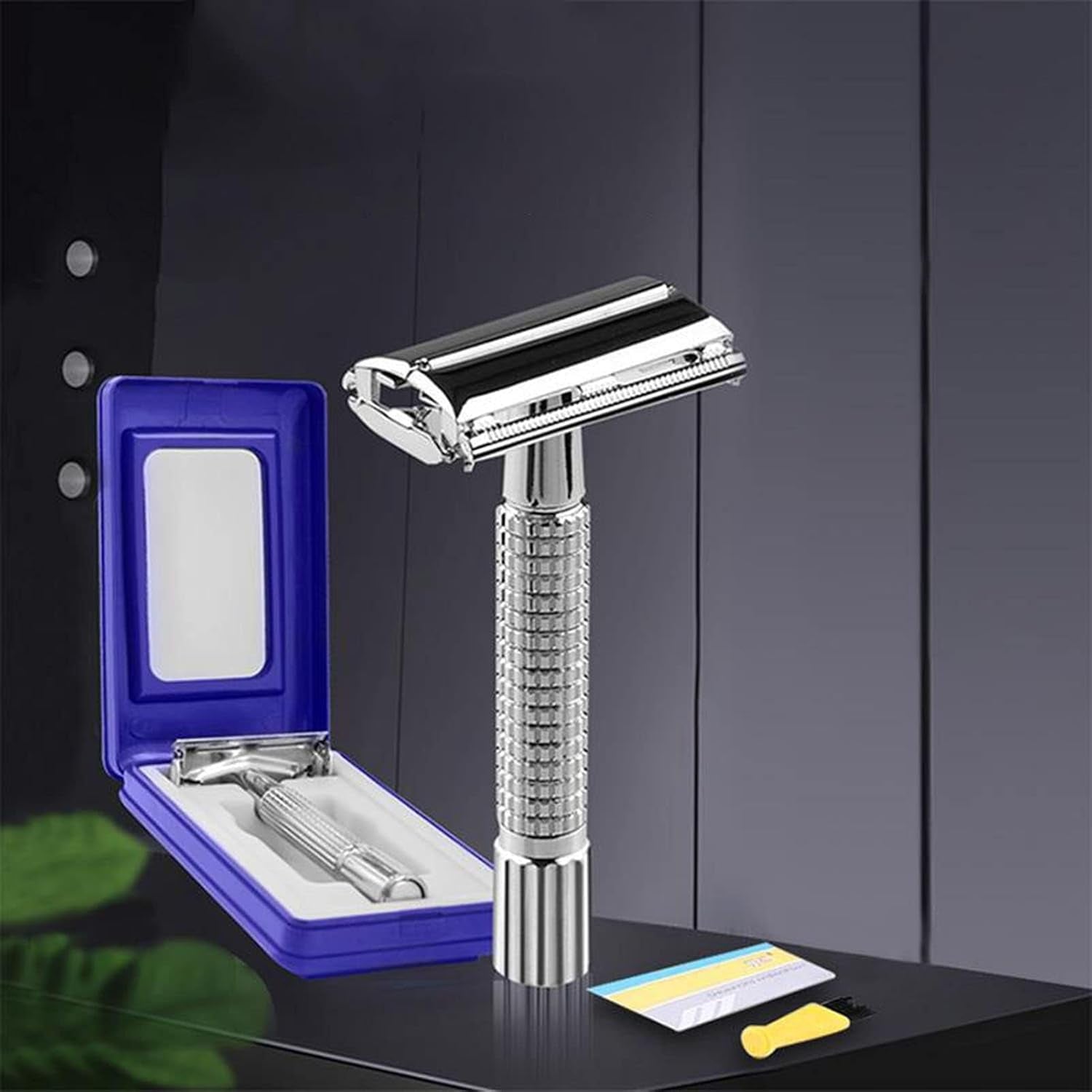 r for Unisex, 10 Platinum Coated r Blade Refills Safety Razo, Women Men'S Razor with a Delicate Box, Fits All Double Edge Razor Holder and Razor Blades