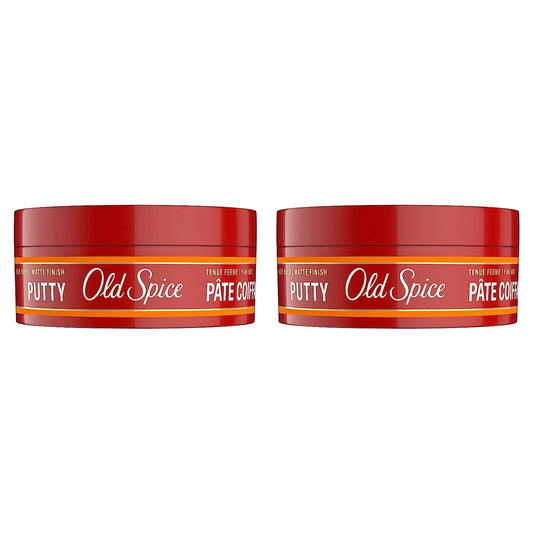 Hair Styling Putty for Men, High Hold Matte Finish, 2.22 Oz Each, Twin Pack, NEW Formula