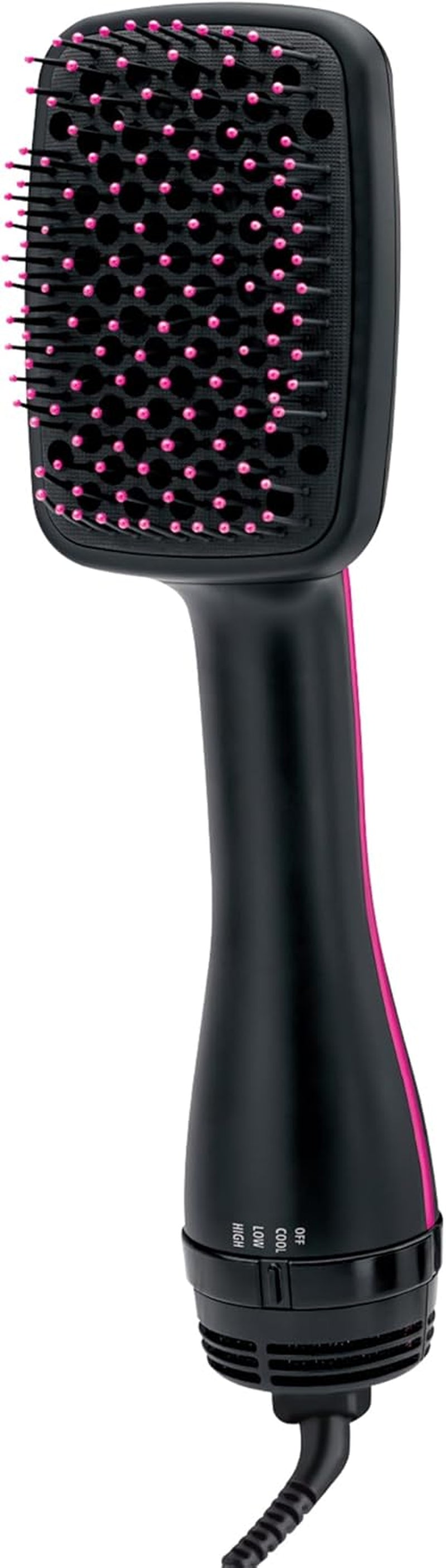 One-Step Hair Dryer and Styler, All-In-One Detangling and Straightener Brush for Salon-Quality Smooth, Straight Hair, More Shine and Less Frizz, Black