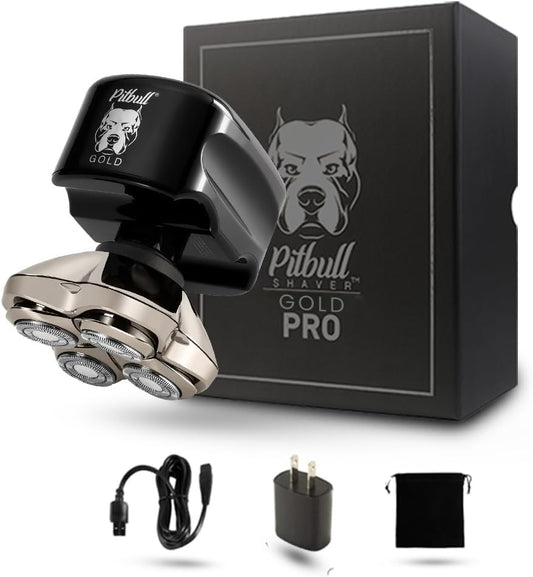 Pitbull Gold PRO Head and Face Shaver: Holiday Gift Set for Men, 5-In-1 Premium Bald Head Electric Head Shaver, Wet and Dry Easy Head Shaver