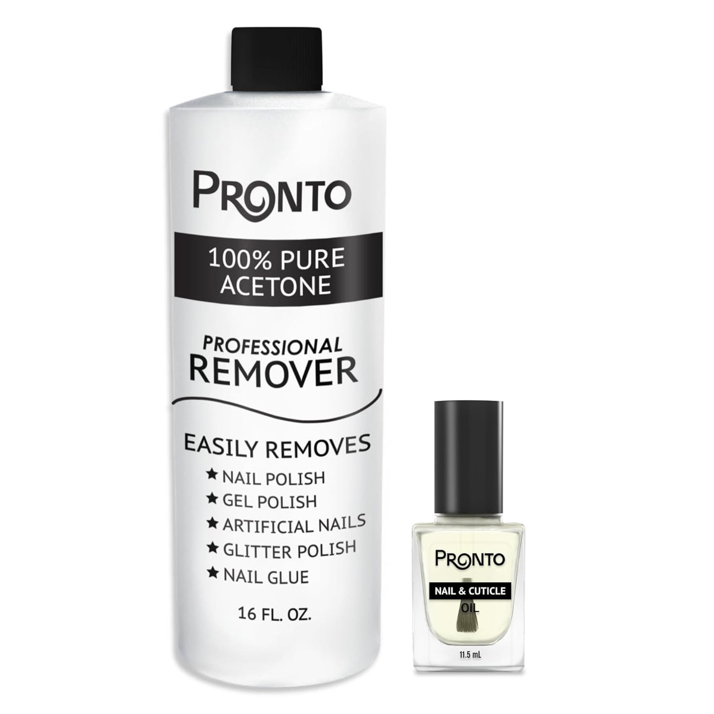 100% Pure Acetone - Quick, Professional Nail Polish Remover - for Natural, Gel, Acrylic, Sculptured Nails (8 FL. OZ.)