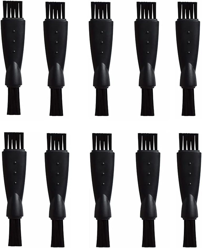 10Pcs Mens Electric Shaver Cleaning Brush Hair Remover Shaving Razor Brush Replacement Brushes - Black