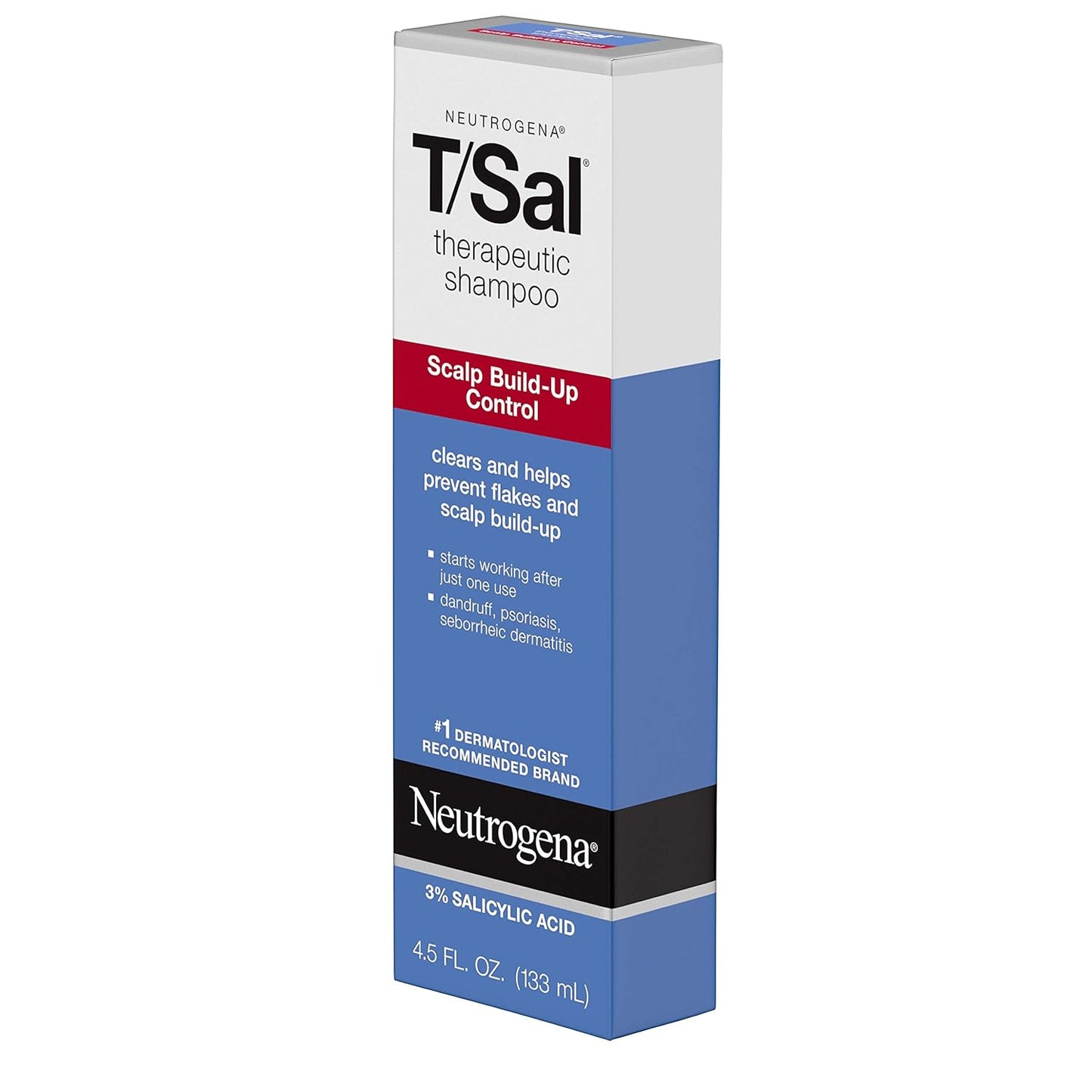 T/Sal Therapeutic Shampoo for Scalp Build-Up Control with Salicylic Acid, Scalp Treatment for Dandruff, Scalp Psoriasis & Seborrheic Dermatitis Relief, 4.5 Fl. Oz