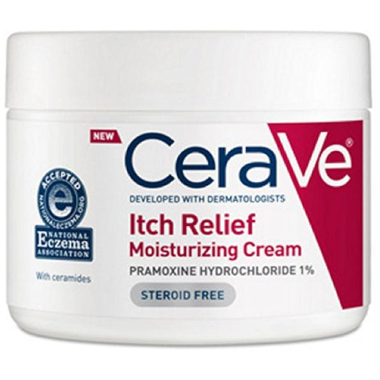 Moisturizing Cream for Dry Skin Relief, 12 Ounce, Fragrance Free Cream with Pramoxine for Itch Relief