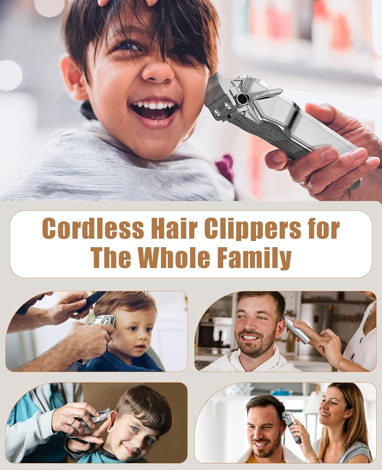 Clippers and Trimmers Set, Cordless Hair Clippers for Men, Barber Clippers Set