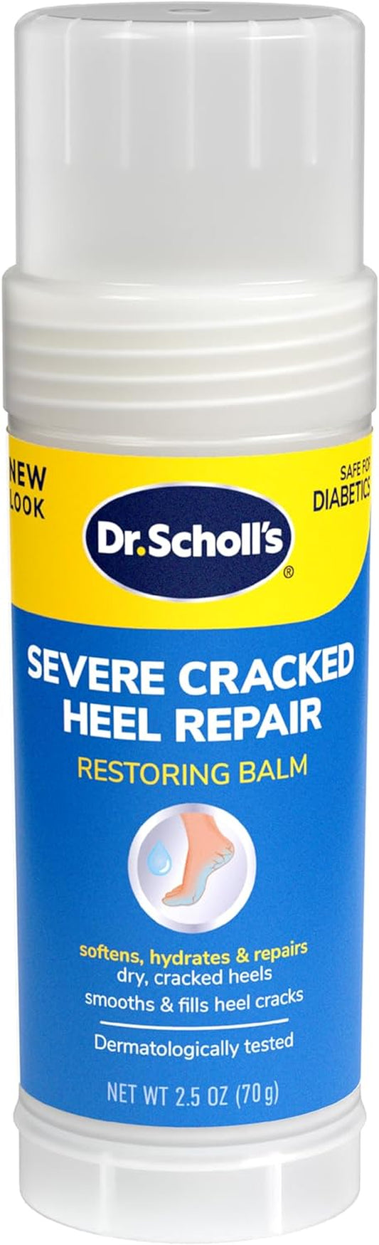 Severe Cracked Heel Repair Restoring Balm 2.5Oz, with 25% Urea for Dry, Cracked Feet, Heals and Moisturizes for Healthy Feet