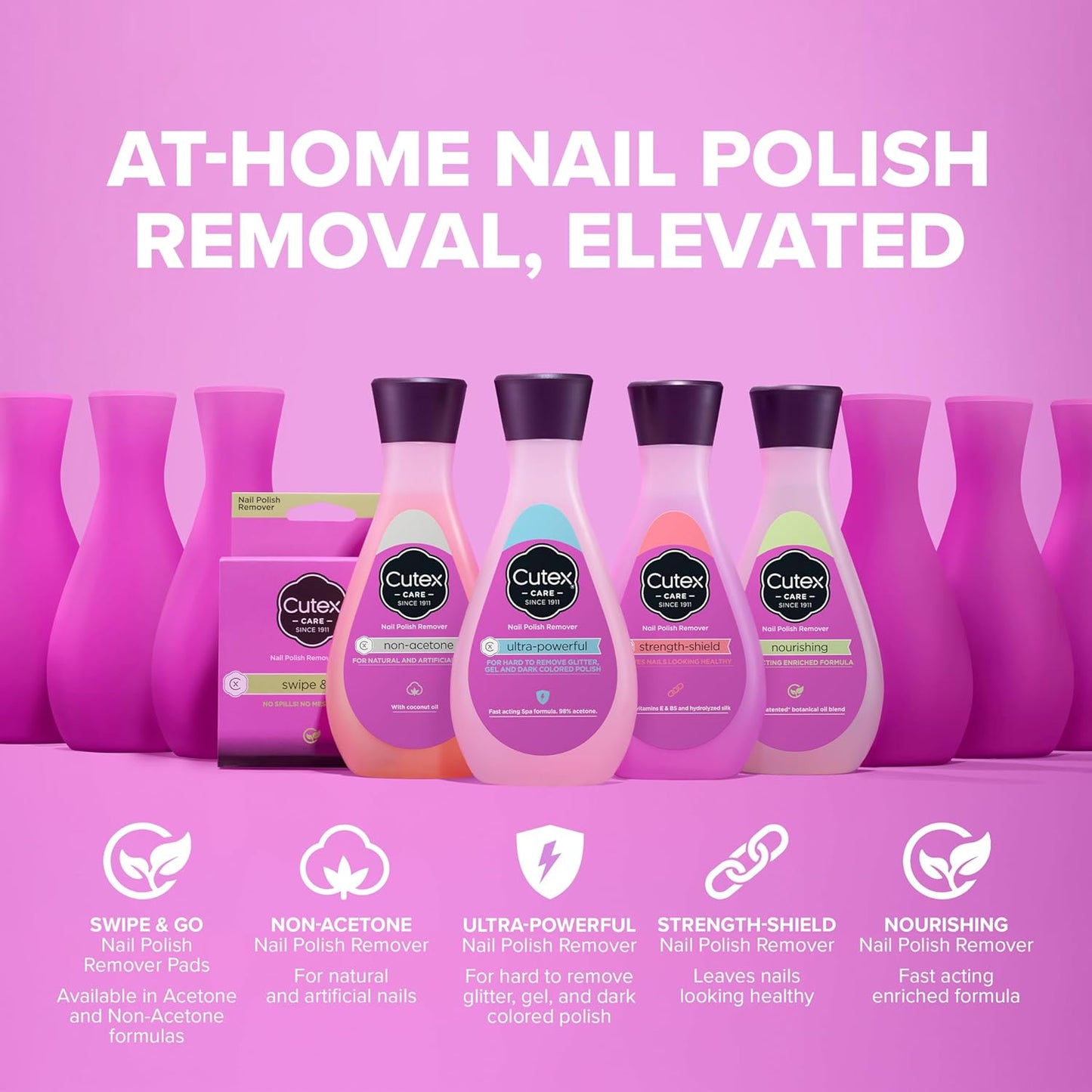 Strength Shield Nail Polish Remover, Leaves Fingernails & Toenails Looking Healthy, Contains Vitamins E, B5 & Hydrolyzed Silk, 6.7 Fl Oz