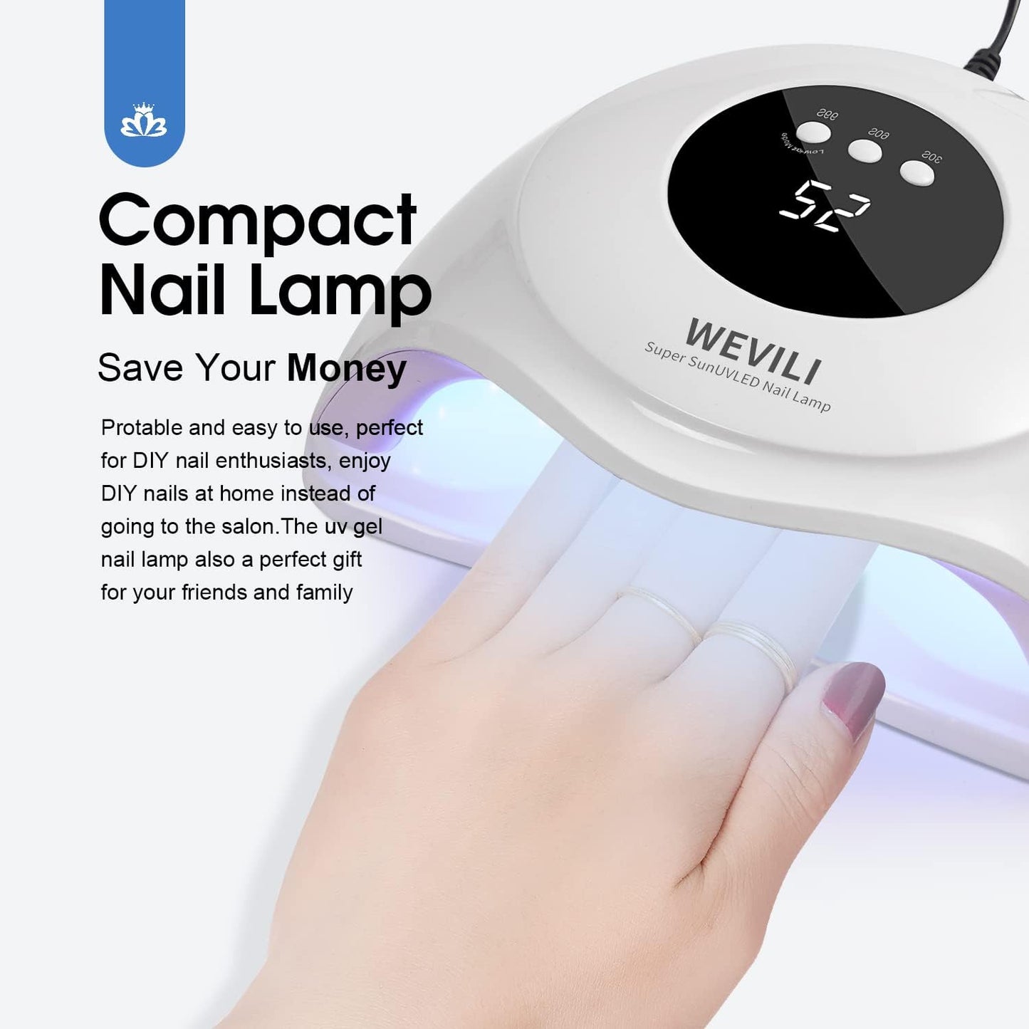 72W UV Nail Lamp, Faster UV Light for Gel Polish with 3 Timers, Professional Auto Sensor Nail Dryer with LCD Screen for Salon and Home Use