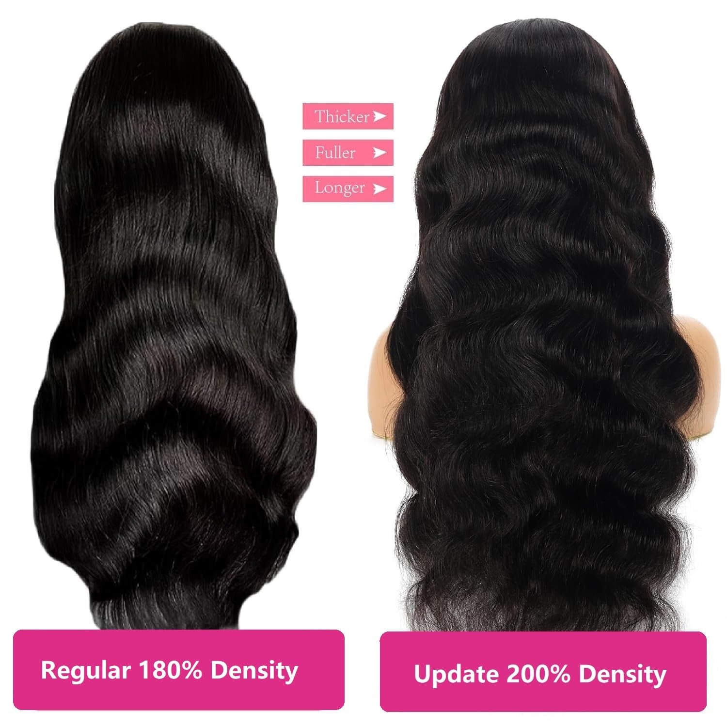 30 Inch 13X6 Lace Front Wigs Human Hair 200 Density Body Wave HD Lace Front Wigs Human Hair Pre Plucked Natural Color Glueless Wig 100% Virgin Human Hair Lace Front Wigs for Women