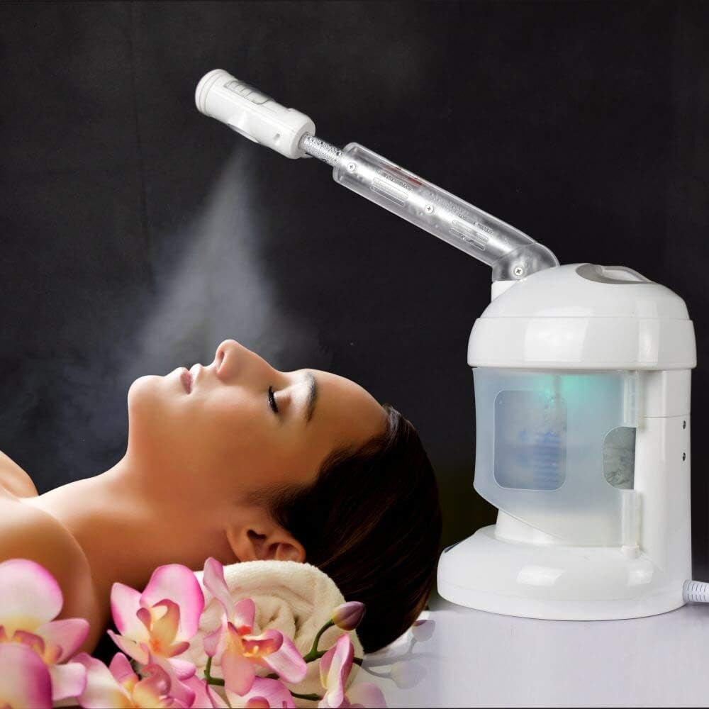 Facial Steamer - Ozone Steamer with Extendable Arm - Professional Nano Ionic Facial Steamer for Deep Cleaning - Portable for Personal Care Use at Home or Salon