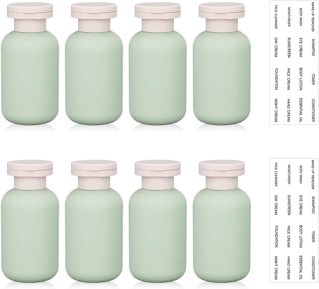 8.8Oz Squeeze Bottles with Flip Cap, Refillable Plastic Travel Bottles for Creams, Lotion, Shampoo, Conditioner (2 Pcs)