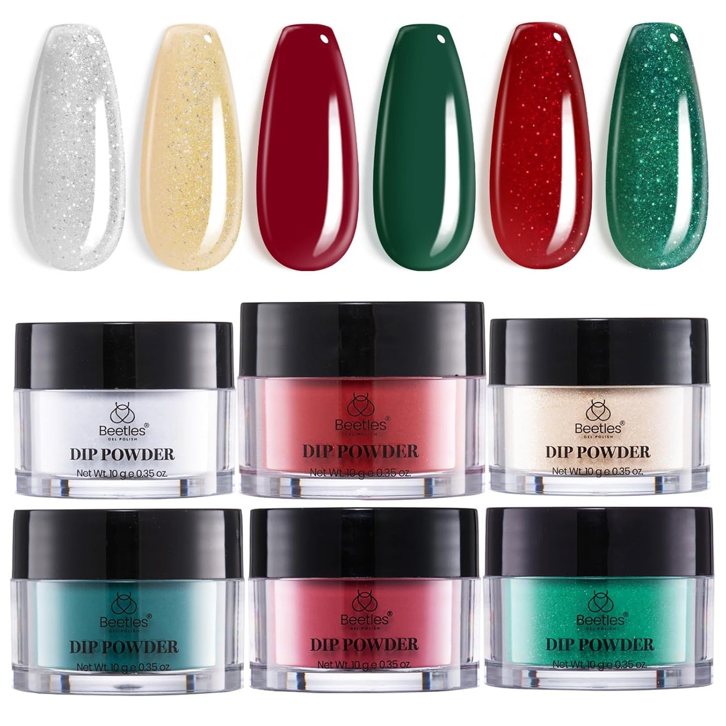 Beetles Dip Powder Liquid Set - 2 in 1 Dip Base & Top Coat and Activator, Dip Nail Liquid Set for Dipping Powders French Nail Design Dip Nail Kit Manicure Valentines Gift for Women, 0.51 Fl.Oz/Bot