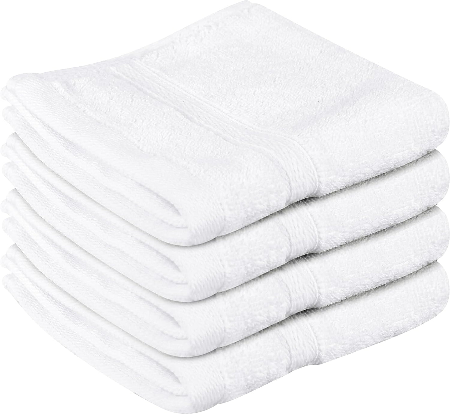 Towel and Linen Mart 100% Cotton - 24 Pack Wash Cloth Set - Flannel Face Cloths, Highly Absorbent and Soft Feel Fingertip Towels (Multi, Pack of 24)