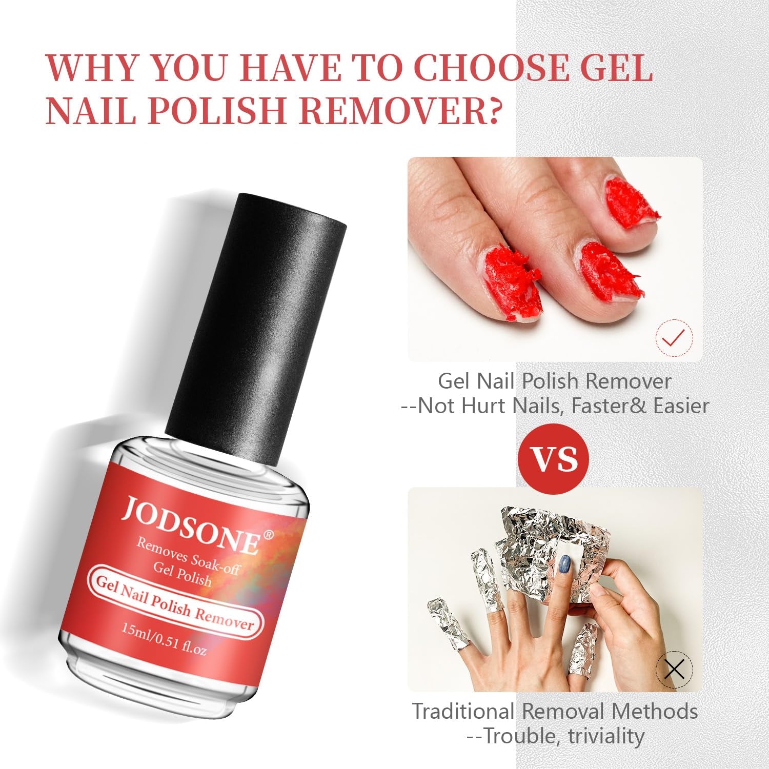 15ML Gel Nail Polish Remover No Need Soaking or Wrapping Gel Remover for Nails 3-5 Minutes Gel Nail Remover Easy and Quick Remove Gel Polish