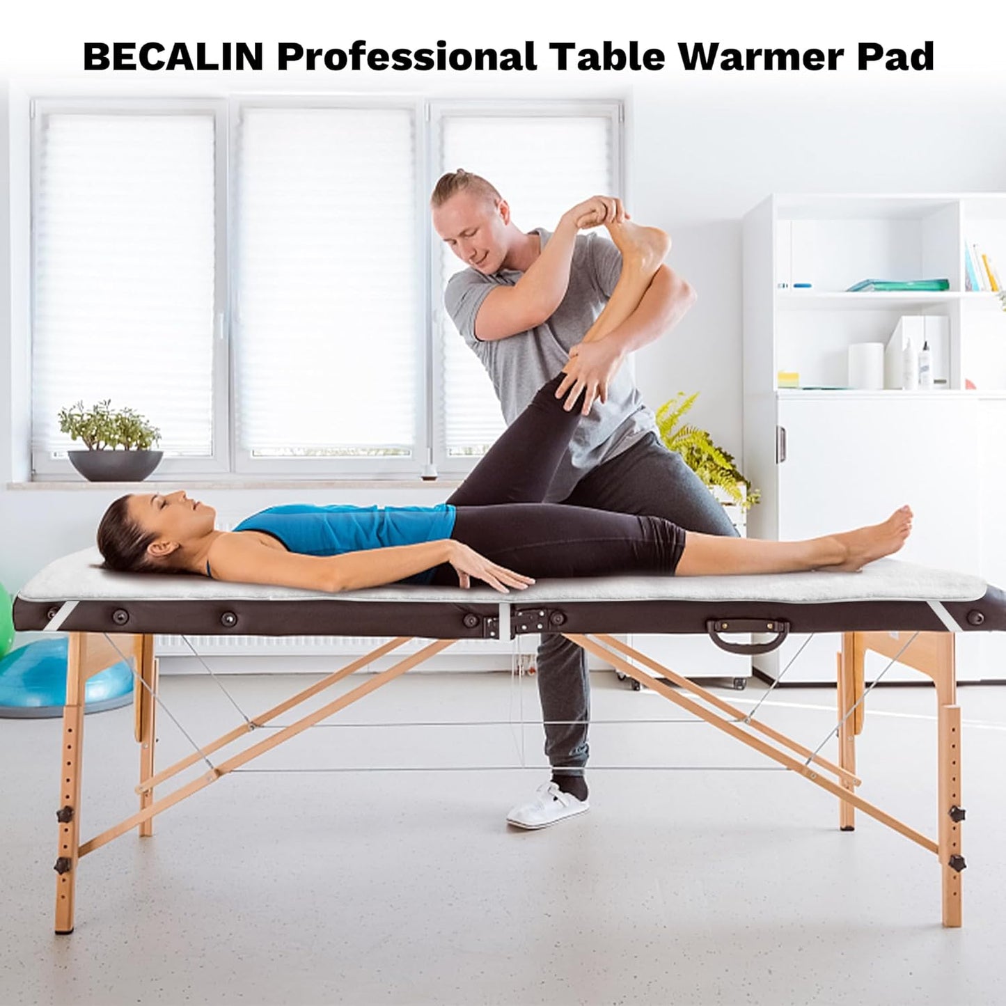 Massage Table Warmer Heating Pad Professional SPA Massage Bed Warmer with 8 Timer & 6 Heat Settings & Overheat Protection for Massage Bed & Spa, Thickened & Soft Fleece, 31" X 71"