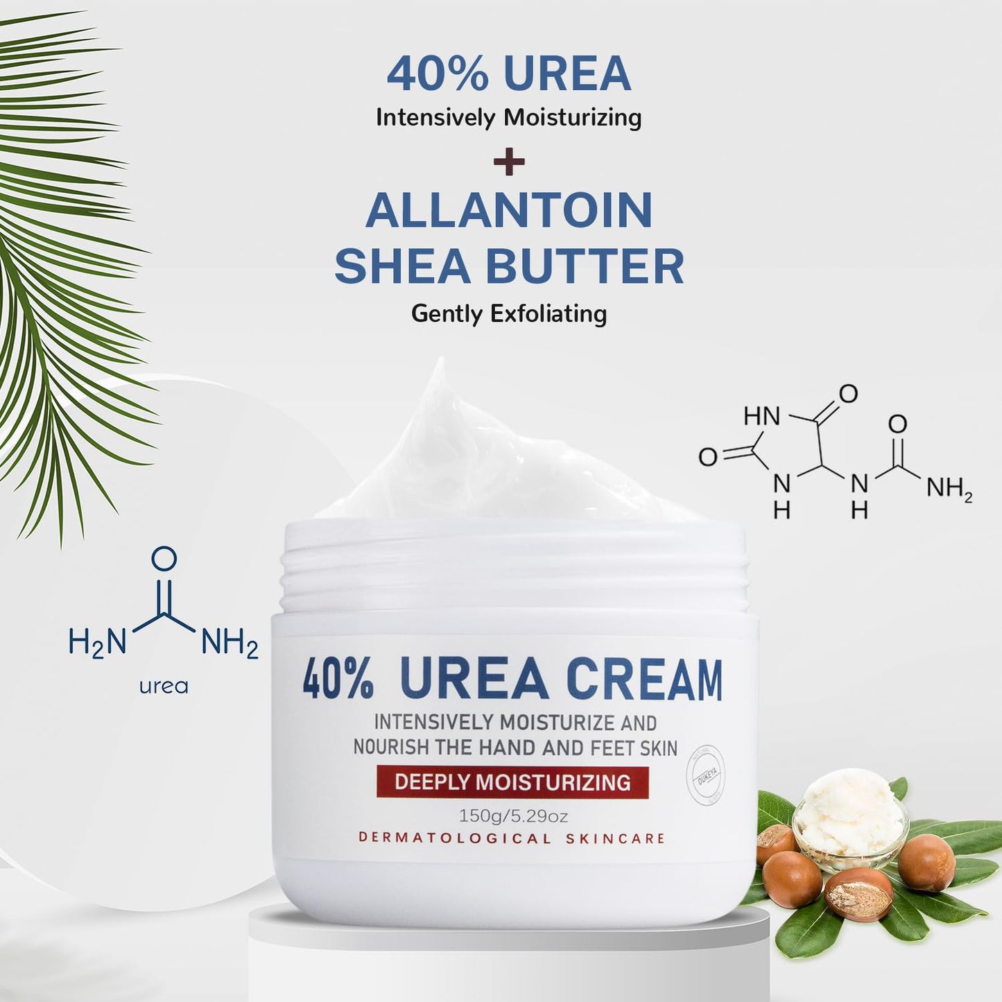 Urea Cream 40 Percent, Urea Foot & Hand Cream for Dry Cracked, 40 per Urea Lotion for Feet Maximum Strength