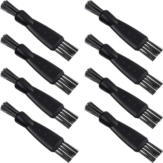 Black Double Sided Razor Trimmer Shaver Cleaning Brush Set, 8 Pieces