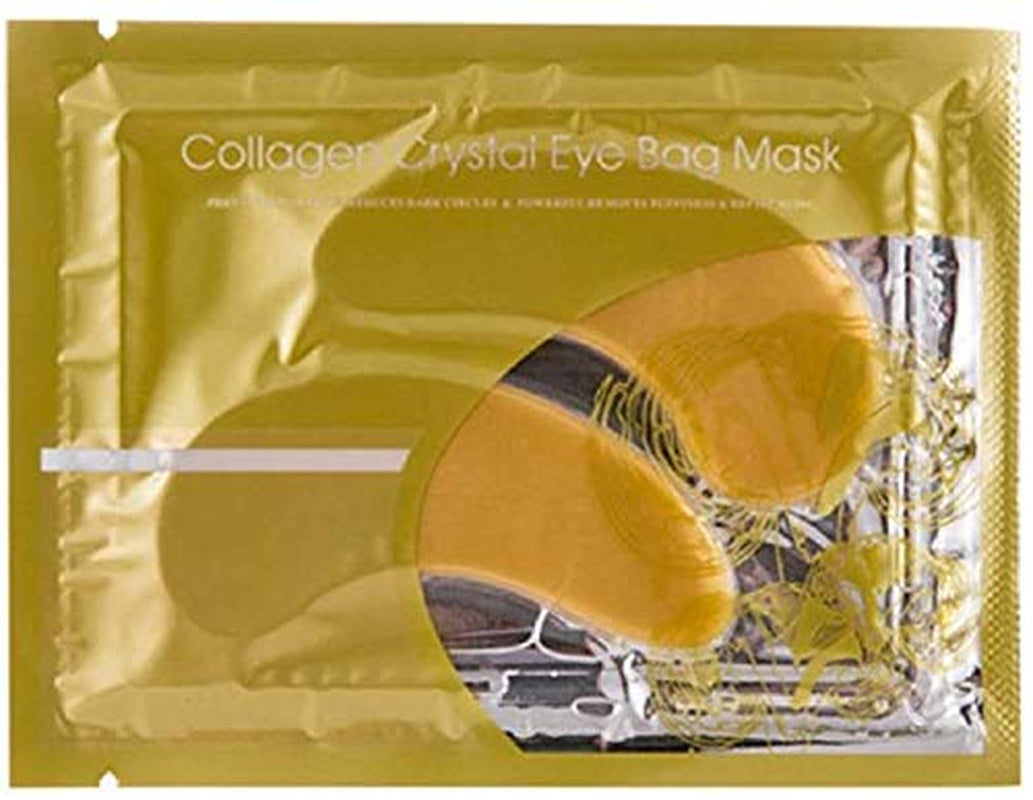 10 Pairs Collagen Crystal Eye Mask and 10 Pcs Collagen Crystal Lip Mask, anti Aging Eye and Lip Mask, Collagen Crystal Mask Set (Gold)