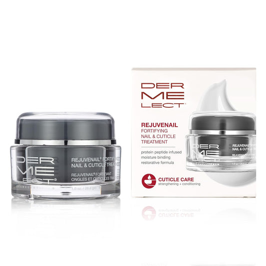 Dermelect Rejuvenail Fortifying Nail & Cuticle Treatment- Care Cream for Dry Damaged Cuticles with Peptides Hyaluronic Acid Shea Butter, Moisturizes, Soothes, Strengthens Repairs Cuticles & Nails