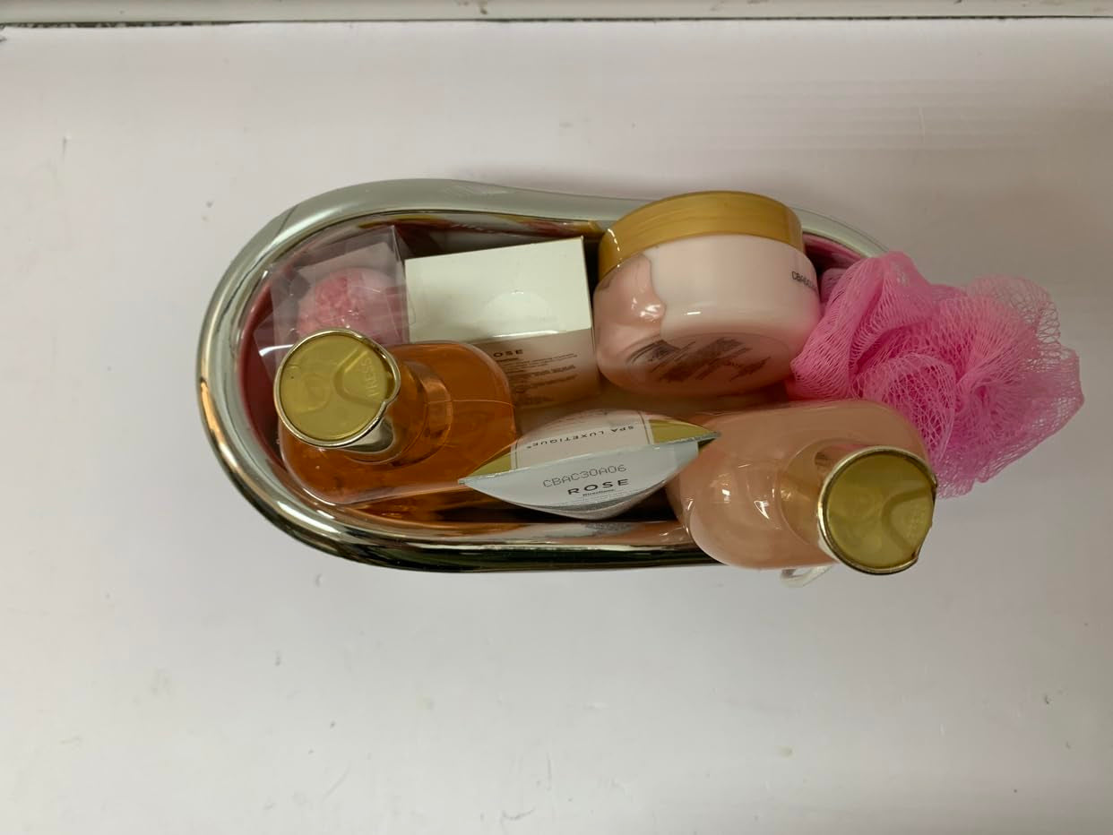 Gift Set for Women,  Bath Sets for Women Gift, 8 Pcs Rose Spa Basket Includes Bubble Bath, Shower Gel, Body Lotion, Birthday Spa Gifts, Mothers Day Gifts for Mom