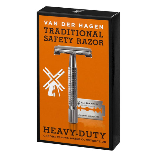 ® Men’S Traditional Safety Razor Kit (Includes 5 Blades), Chrome