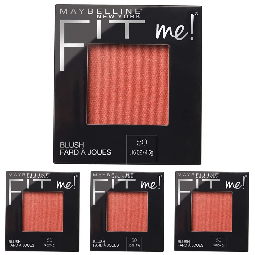 Fit Me Powder Blush, Lightweight, Smooth, Blendable, Long-Lasting All-Day Face Enhancing Makeup Color, Rose, 1 Count