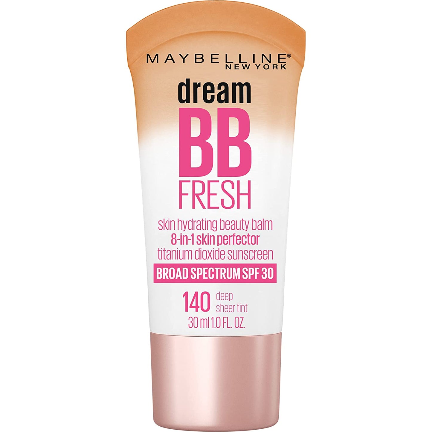 Dream Fresh Skin Hydrating BB Cream, 8-In-1 Skin Perfecting Beauty Balm with Broad Spectrum SPF 30, Sheer Tint Coverage, Oil-Free, Light, 1 Fl Oz