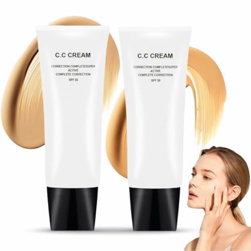 Perbella Cc Cream Self Adjusting for Mature Skin, Perbella Cc Cream for Older Women, Unroxah Skin Tone Adjusting Cc Cream Spf 43, Cc Cream Foundation, Moisturizing, Non-Greasy, Breathable (Natural)