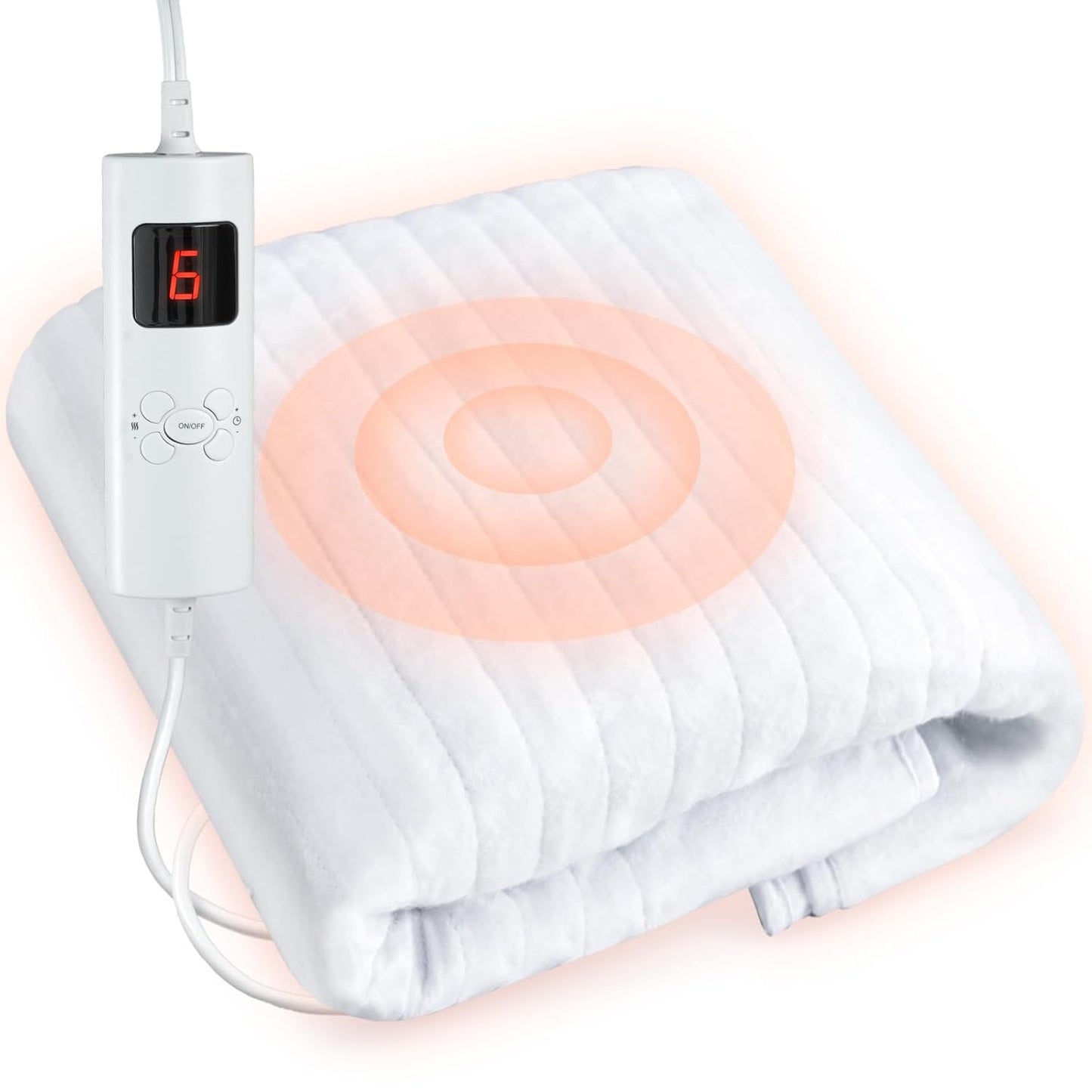 Massage Table Pads Warmer Six Heat Settings Electric Heating Pad (72.8" X 30"), Digital Heat Control Pad, Heated Mattress Pad W/Overheat Protection for Massage Bed & Spa,White Bed Warmer¡­