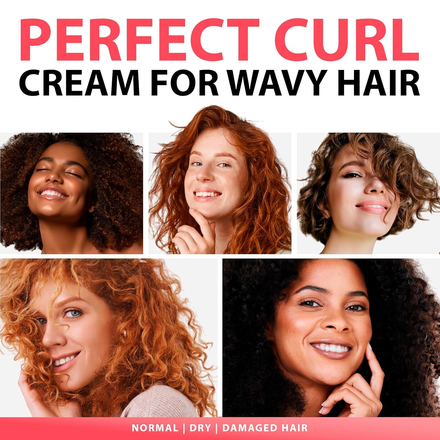 Curl Defining Cream for Wavy Hair - Leave-In Texturizer for Dry, Wave & Curly Hair - Moisturize with Macadamia & Argan Oil - Best Frizz Control - Curly Hair Products