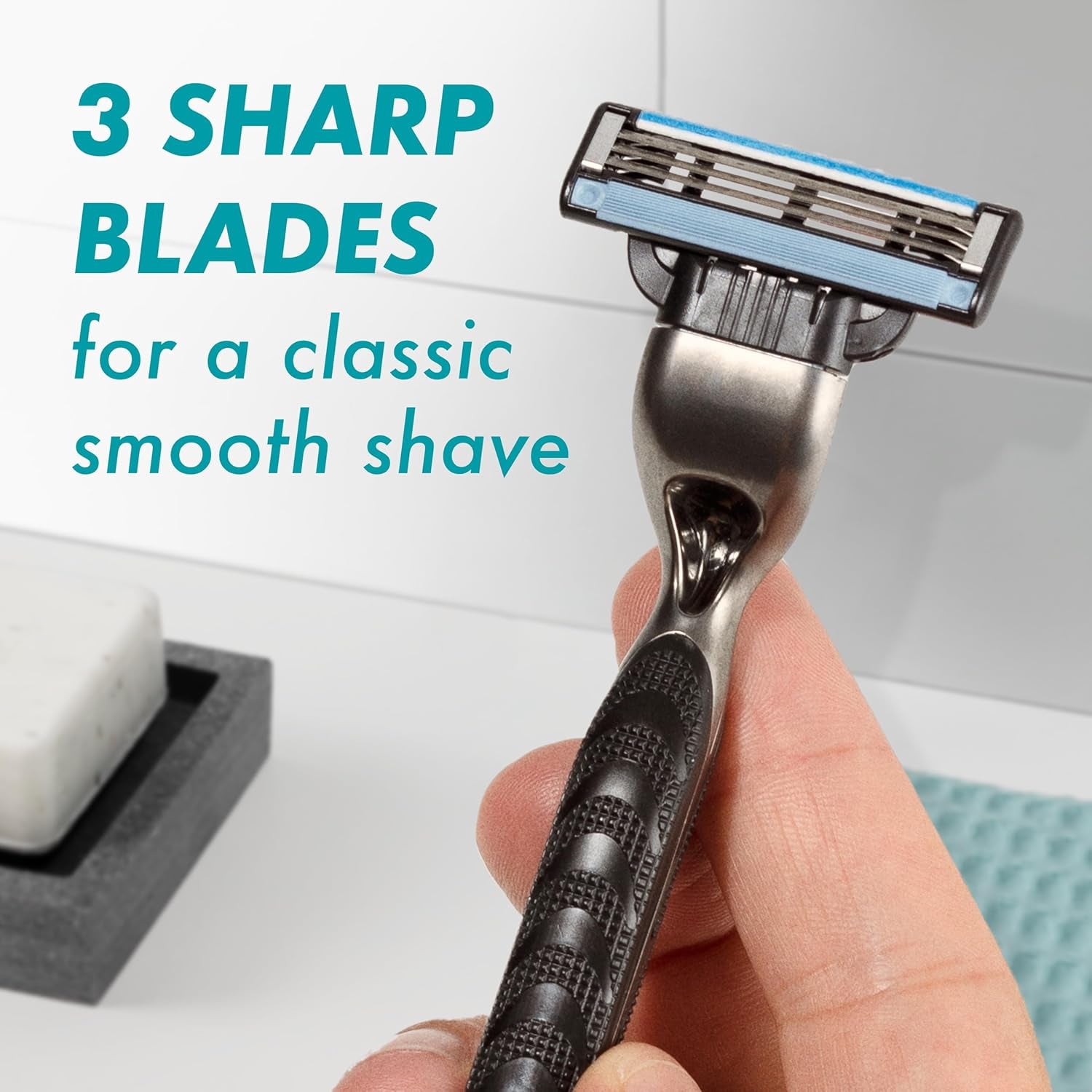 Mach3 Razor for Men, 1 Razor Handle + 6 Blade Refills