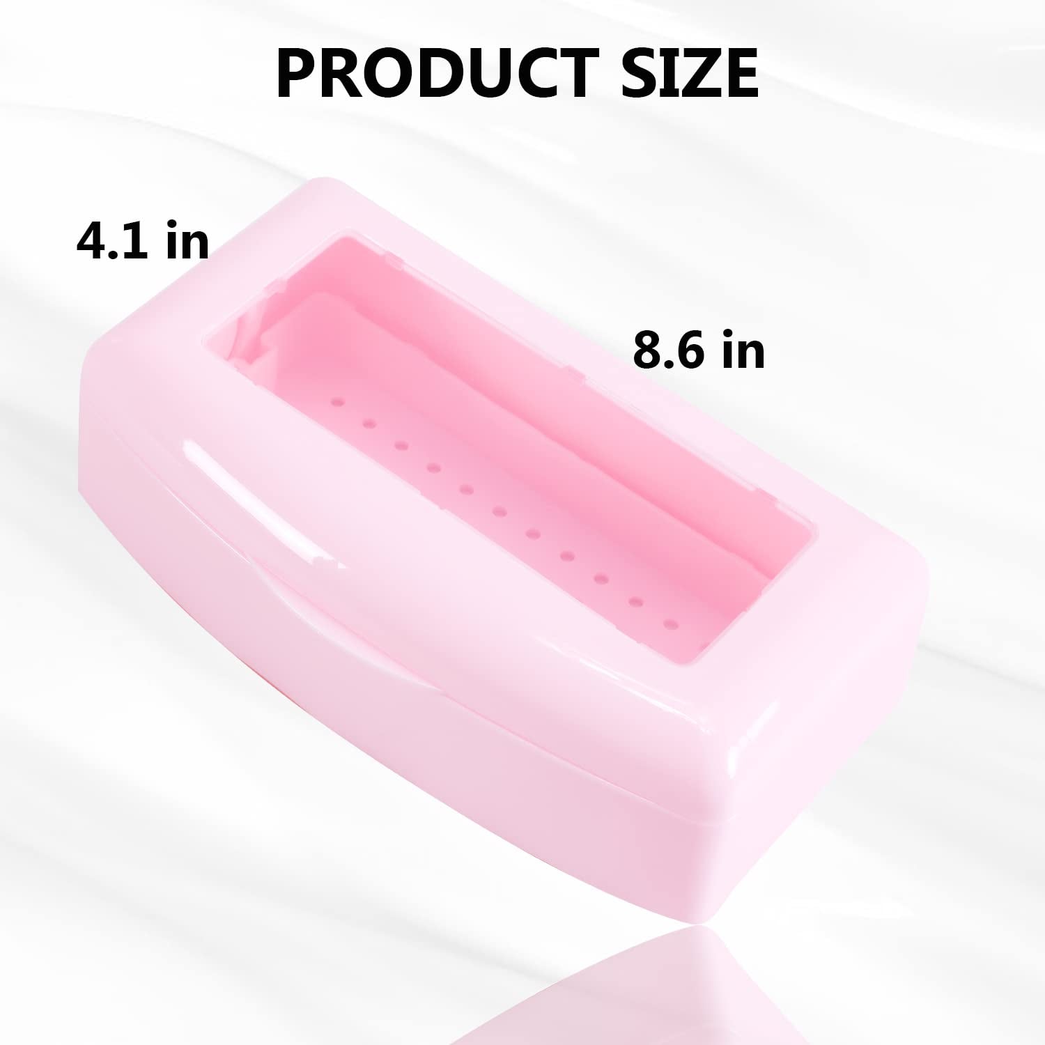 Plastic Sterilizing Tray,Sterilization Box,Nail Art Tool Sterilizer Tray, Sterilizer Tray Box Nail Art Salon Sterilizing Too（Pink）