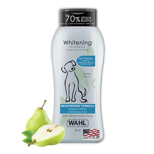 USA Whitening Shampoo White Pear Scent for Pets – Whitening & Animal Odor Control with Silky Smooth Results for Grooming Dirty Dogs – 24 Oz - Model 820001A