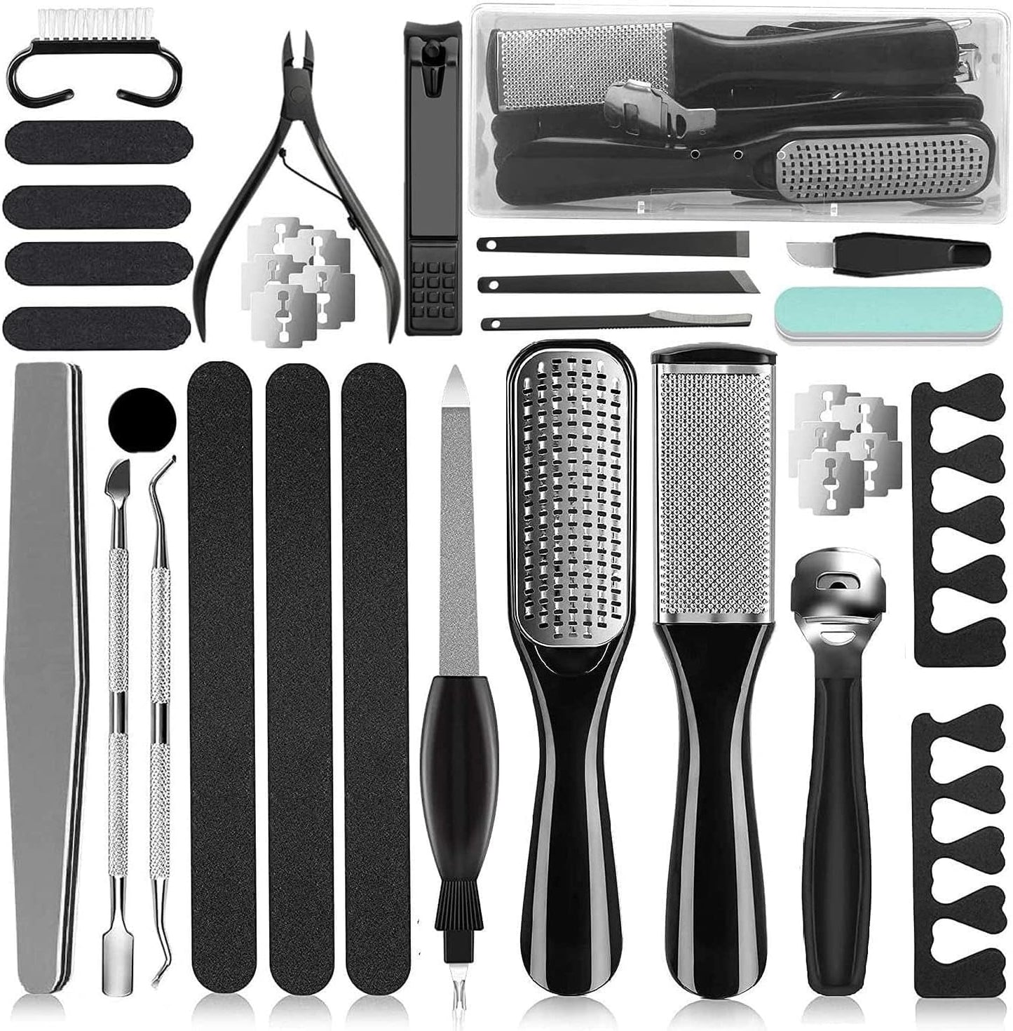 36 in 1 Pedicure Kit, Professional Pedicure Tools Foot Rasp Foot Dead Skin Remover for Home & Salon Care