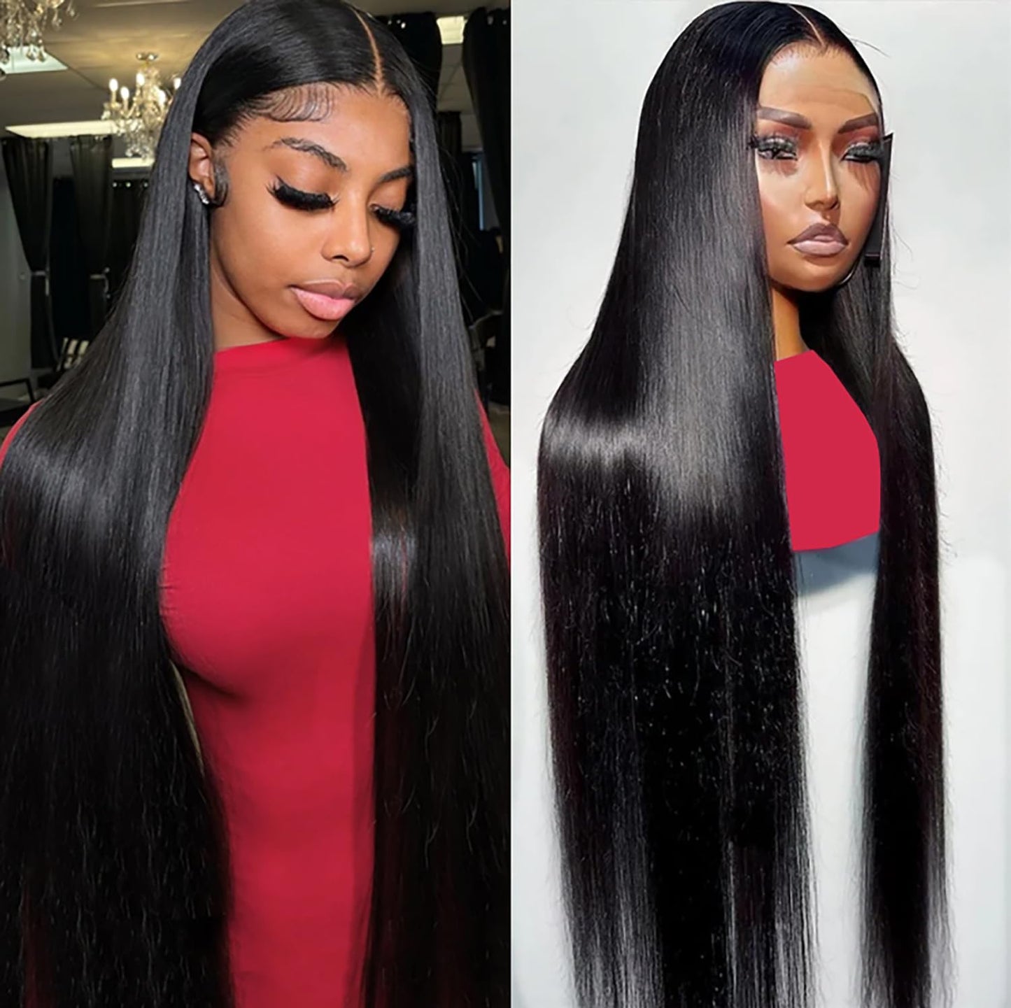 30 Inch 13X6 Lace Front Wigs Human Hair 200 Density Straight HD Lace Front Wigs Human Hair Straight Glueless Wigs Human Hair Pre Plucked 13X6 HD Frontal Human Hair Lace Front Wigs for Women