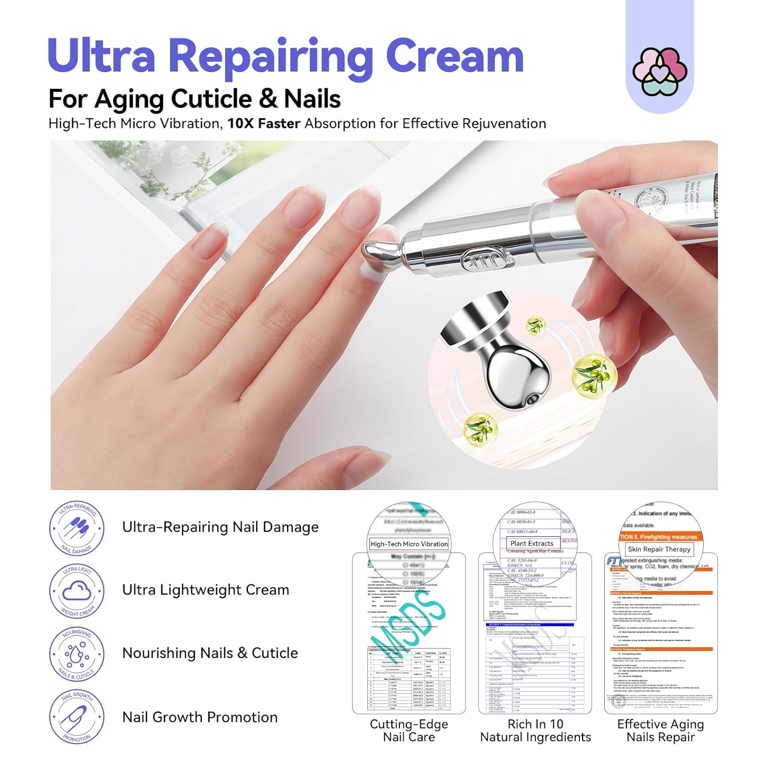 2024 Ultra-Repairing Cuticle Cream: 20Ml Organic Black Castor Oil Vitamin E Cuticle Softener for Deep Hydration Nail Care Aging Damaged Dry Cuticles Repair Nail Strengthener Home