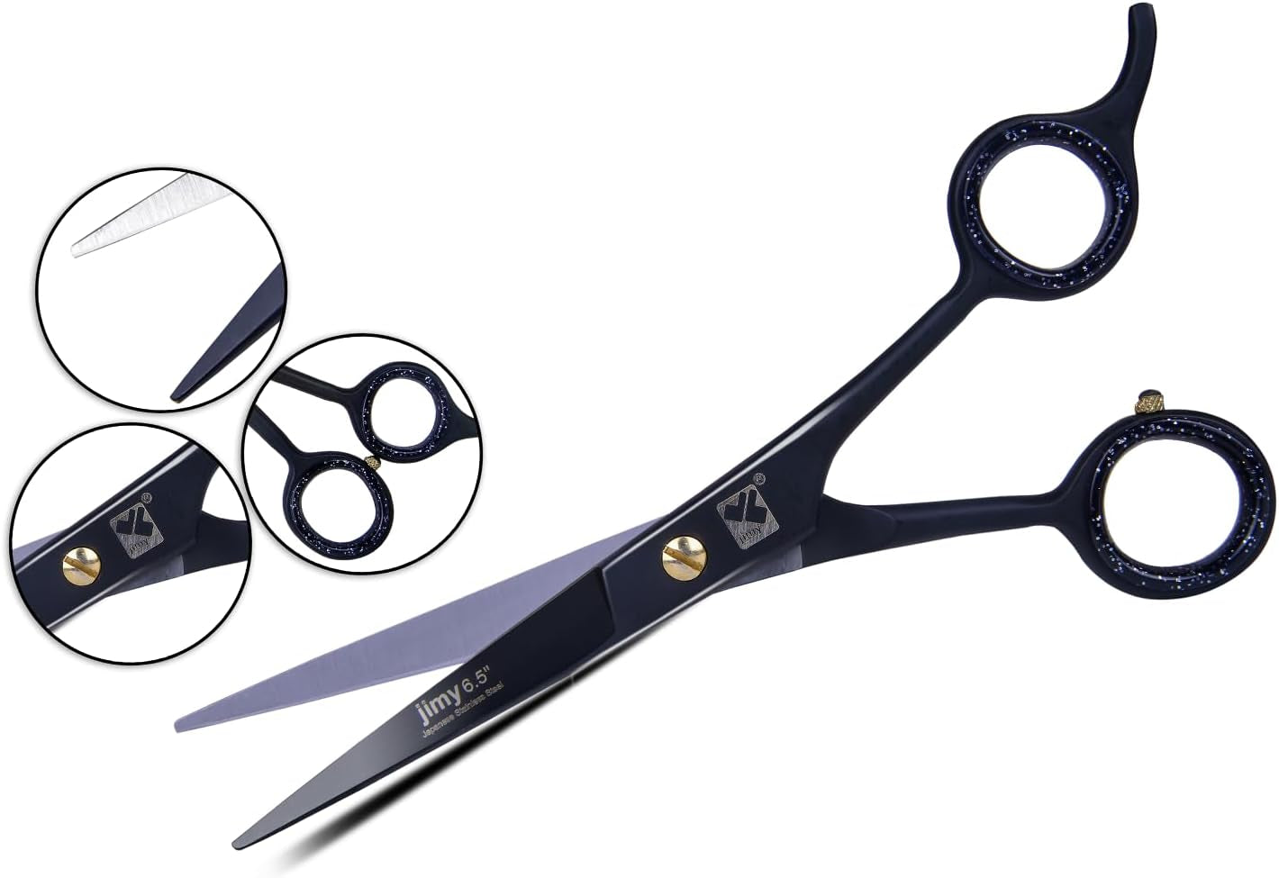 Professional Hair Cutting Shears 6.5'' Stainless Steel Sharp - Smooth Razor Edge Series Shears for Hair Cutting, Hair Cut Scissor for Women & Men and Salon (Barber Scissors)