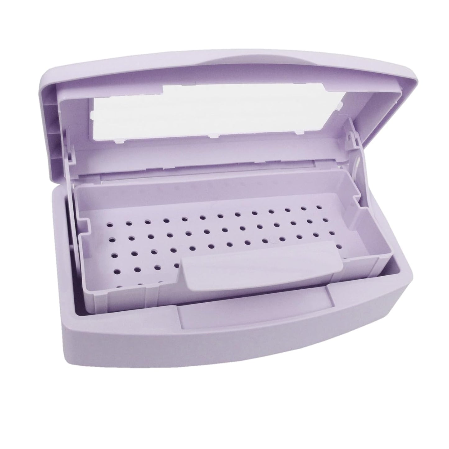 Nail Tool Sterilizer Box, Plastic Sterilization Tray for Tweezer, Eyelash Extensions, Nail Implement for Esthetician