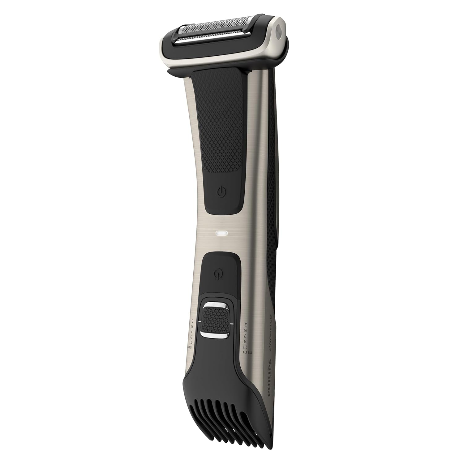 Bodygroom 7000 Series, Showerproof Groin and Body Trimmer for Men, Precise Body Grooming, Adjustable Comb, Safe Even below the Belt, 80 Min. Runtime, Model BG7030/49