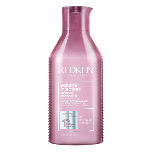 Redken Volume Injection Shampoo | Hair Volumizer for Fine Hair | Volumizing Shampoo Adds Lift & Body | Paraben Free