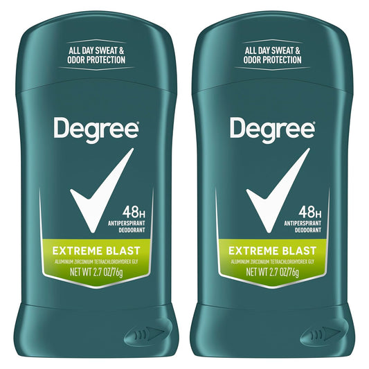 Men Original Protection Antiperspirant Deodorant Extreme Blast Twin Pack 48-Hour Sweat and Odor Protection Antiperspirant for Men 2.7 Oz