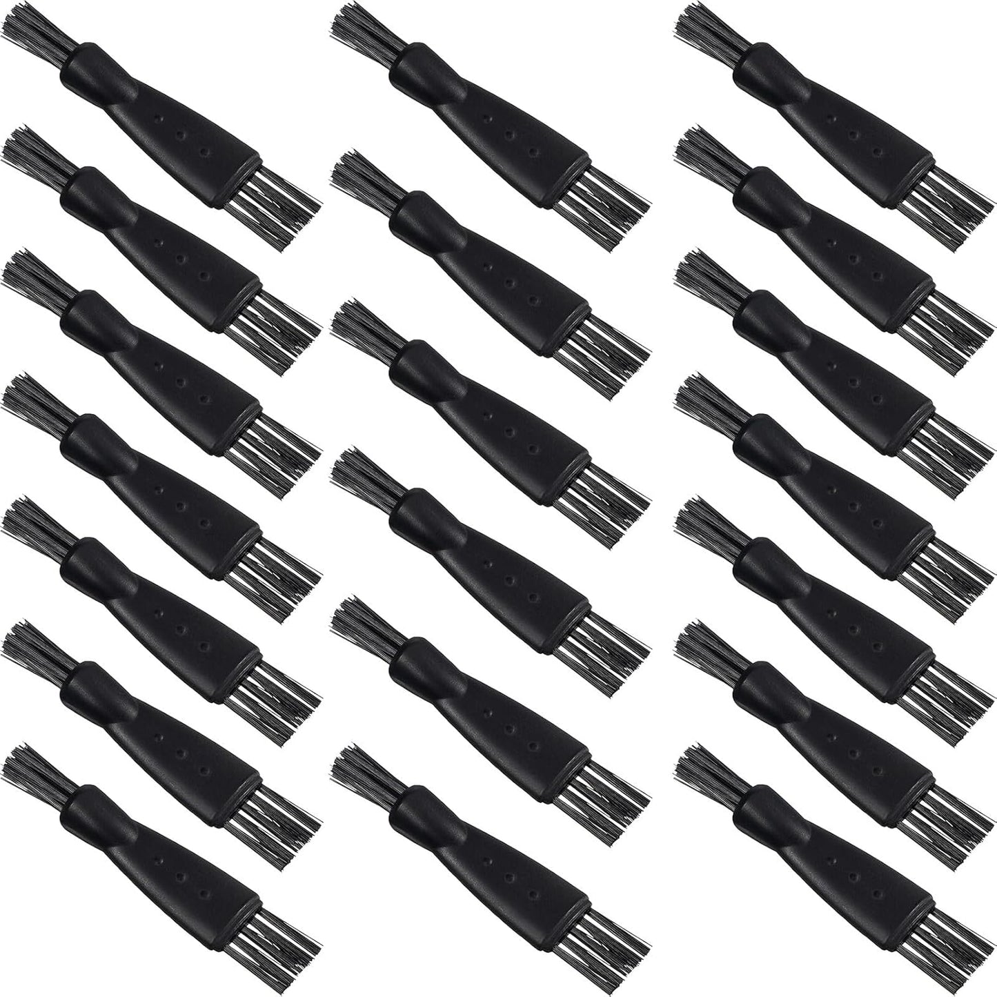 Black Double Sided Razor Trimmer Shaver Cleaning Brush Set, 8 Pieces