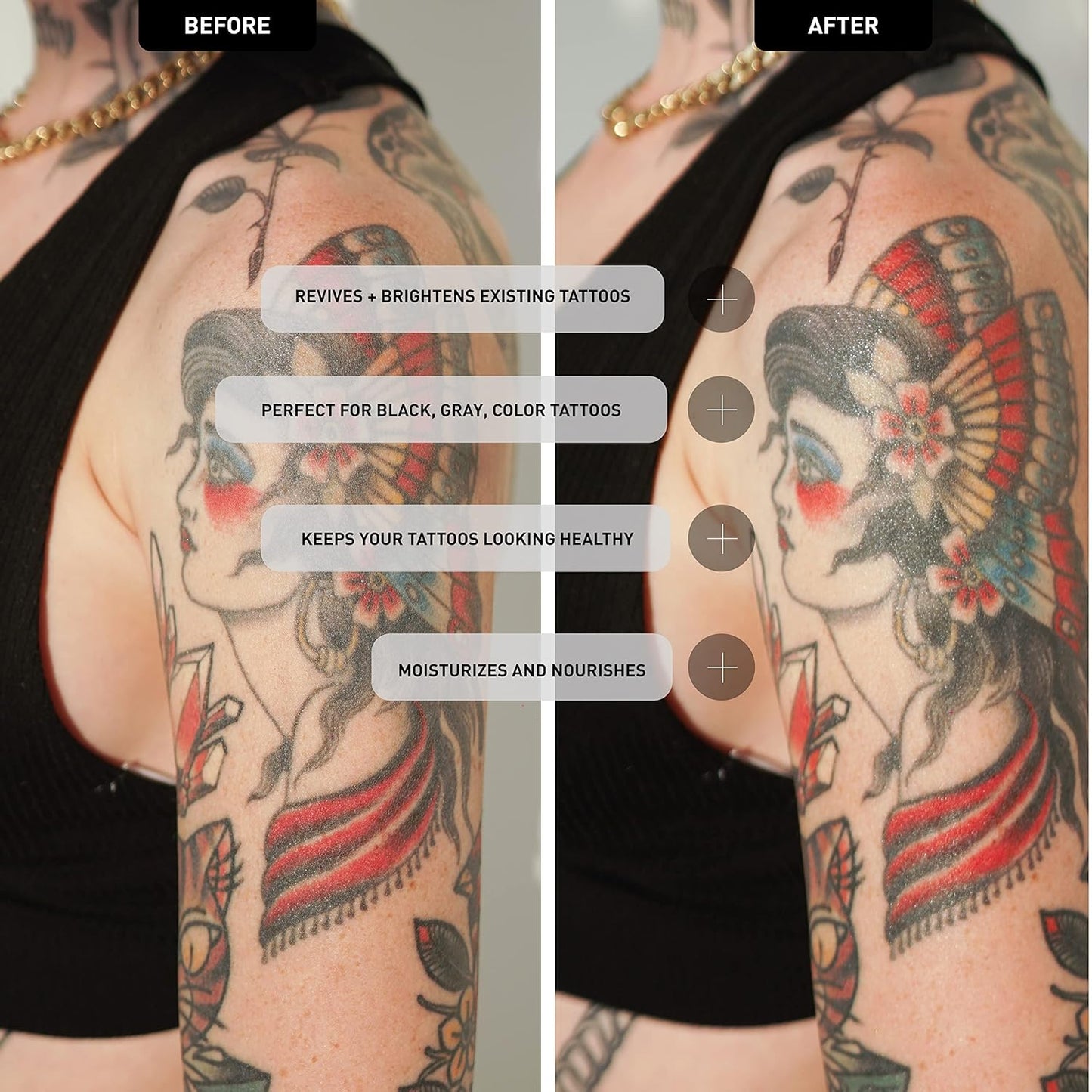 Tattoo Balm & Aftercare Cream- Color Enhancement That Revives Old Tattoos, Hydrates New Tattoos, Made with Clean Ingredients + Petroleum Free, Daily Tattoo Lotion Moisturizer & Brightener