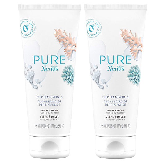 PURE by Shaving Cream - Deep Sea Minerals, 6 Oz (Pack of 2)