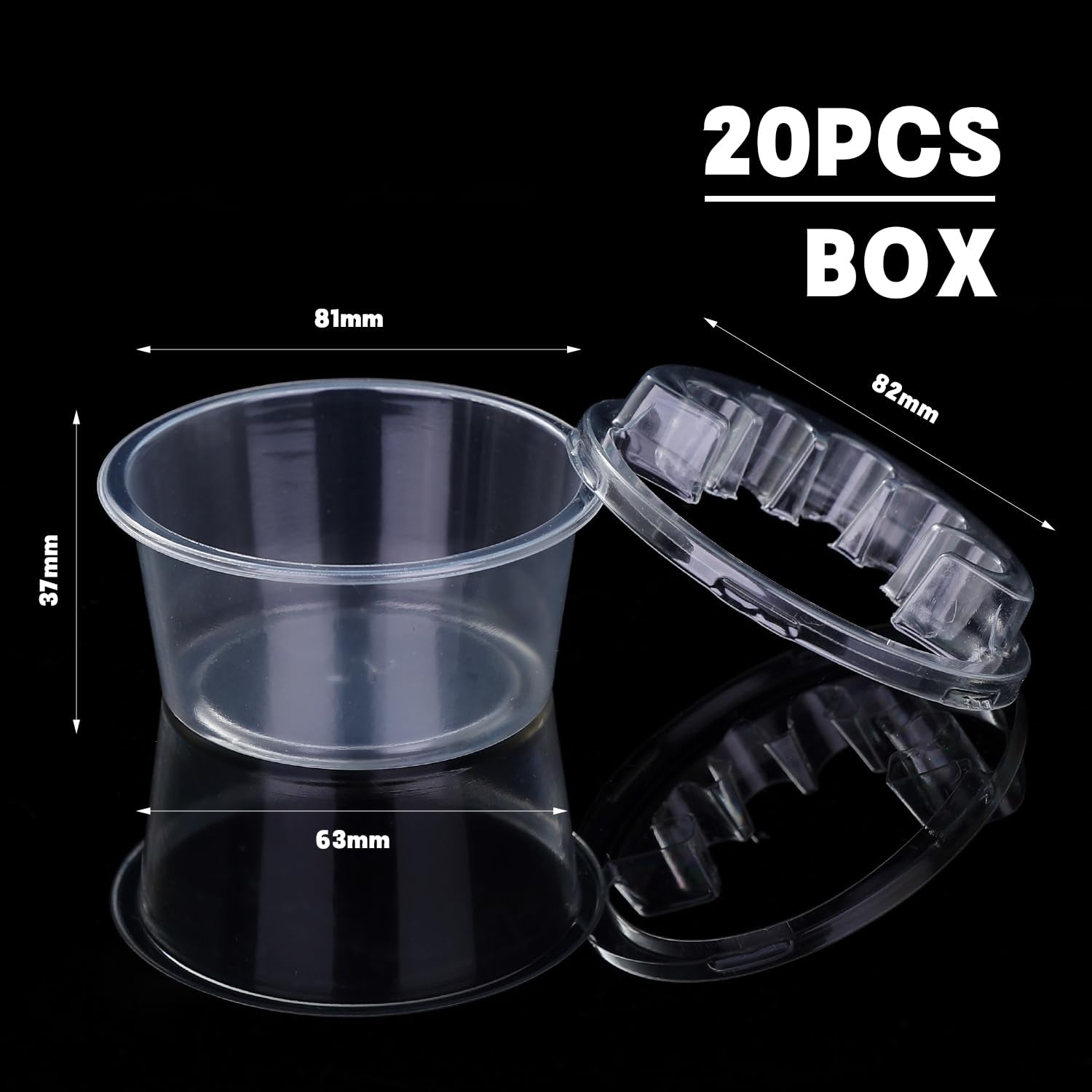 20PCS Hive Cups Tattoo Cartridge Needle Cup Holder Transparent Plastic Tattoo Needle Holder Disposable Ink Cleaning Cup Stand Tattoo Cartridge Tray Tattoo Supplies