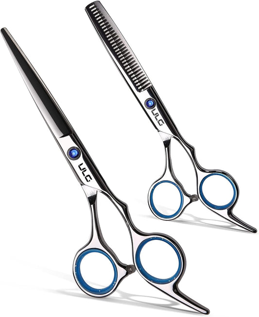 Hair Cutting Scissors Thinning Shears Kit  Professional Barber Hairdressing Texturizing Salon Razor Edge Scissor Japanese Stainless Steel 6.5 Inch