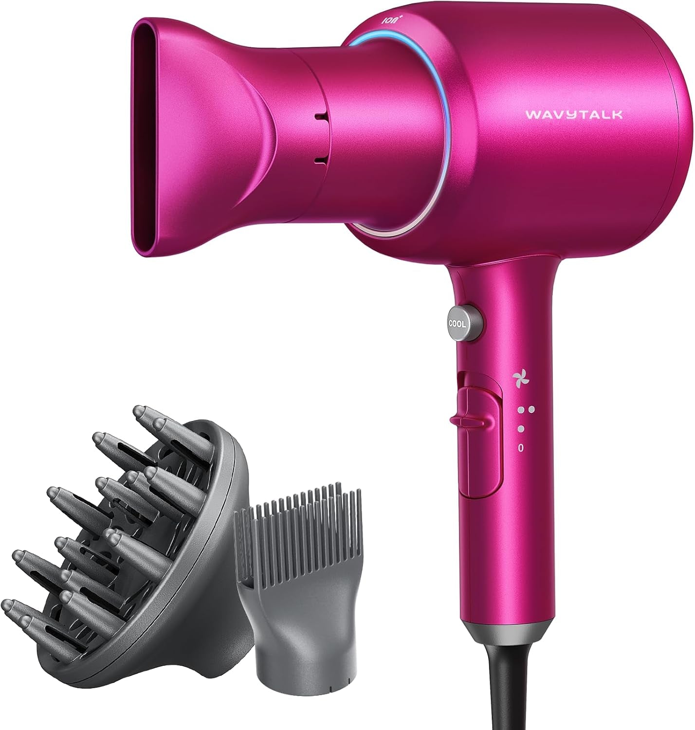 Professional Hair Dryer with Diffuser 1875W Power Dryer, Blow Dryer Ionic Hair Dryer for Women with Constant Temperature, Fast Drying &Low Noise, Millennial Pink